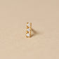 [Solo Earring] [Second Earrings] 18K 3-Stone Diamond Single Earring (Yellow Gold) - Product Image