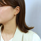[Solo Earring] [Second Earrings] 18K 3-Stone Diamond Single Earring (Yellow Gold) - Model Image