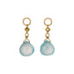 [Palette] 10K Aquamarine Sky Maroon Charms (Large Link) (Yellow Gold) - Product Image