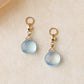 [Palette] 10K Aquamarine Sky Maroon Charms (Large Link) (Yellow Gold) - Product Image