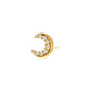 [Solo Earring] 18K/10K Moissanite Moon Single Earring (Yellow Gold) - Product Image