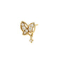 [Solo Earring] 18K/10K Moissanite Butterfly Single Earring (Yellow Gold) - Product Image