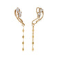 [Airy Clip-On Earrings] 10K Gradation Line Earrings (Yellow Gold) - Product Image