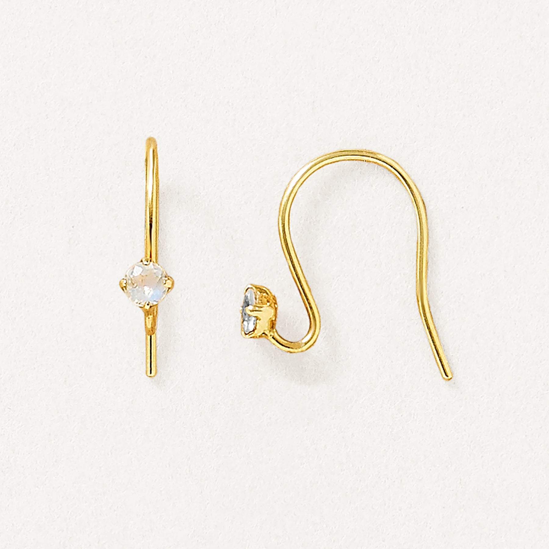 [Palette] 18K Yellow Gold Wire Base Earrings - Product Image