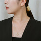 18K/10K Akoya Pearl Crescent Design Earrings (Yellow Gold) - Model Image