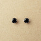 [Second Earrings] Platinum Black Spinel Earrings - Product Image