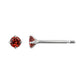 [Second Earrings] Platinum Garnet Earrings - Product Image