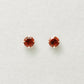 [Second Earrings] Platinum Garnet Earrings - Product Image