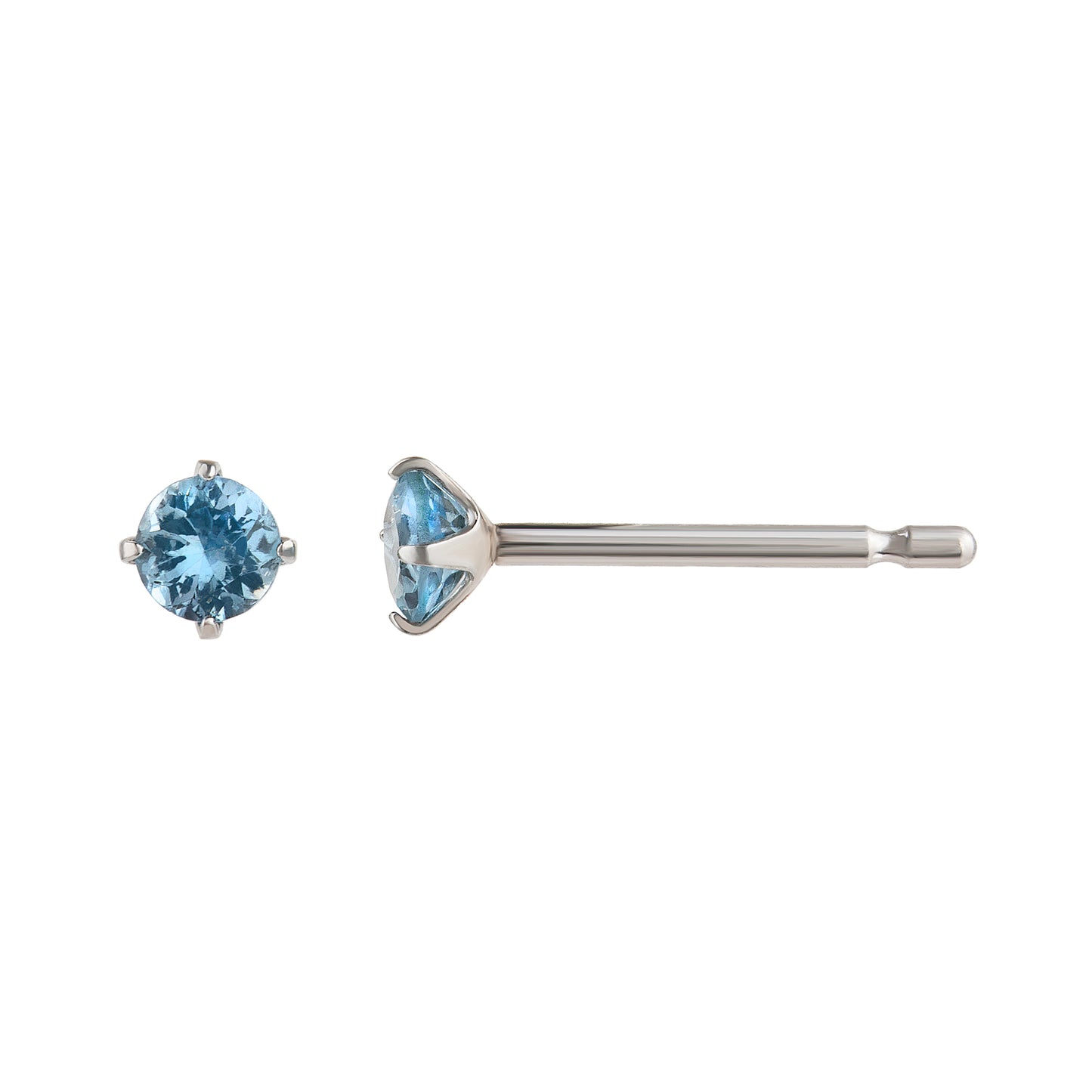 [Second Earrings] Platinum Santa Maria Aquamarine Earrings - Product Image