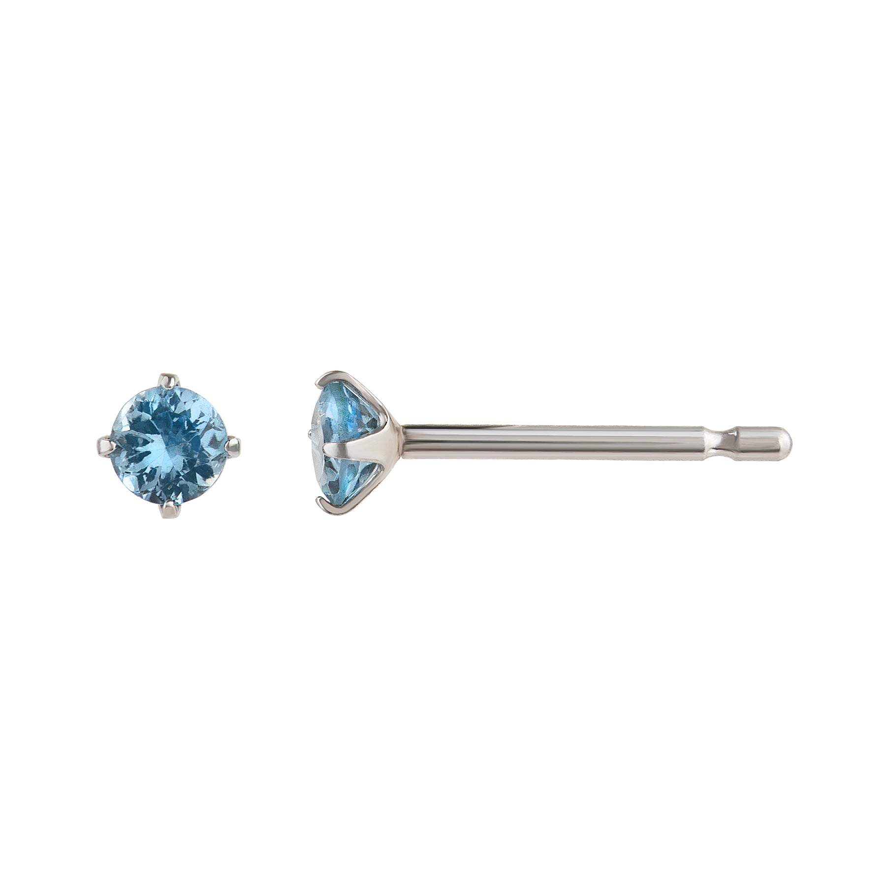 [Second Earrings] Platinum Santa Maria Aquamarine Earrings - Product Image