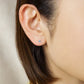 [Second Earrings] Platinum Santa Maria Aquamarine Earrings - Model Image