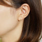 [Second Earrings] Platinum Yellow Beryl Earrings - Model Image