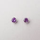 [Second Earrings] Platinum Purple Sapphire Earrings - Product Image