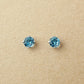 [Second Earrings] Platinum Blue Topaz Earrings - Product Image