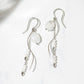 Gold Filled Blue Moonstone Earrings [Ripple Line] - Product Image