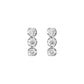 14K/10K Moissanite Trilogy Earrings (White Gold) - Product Image