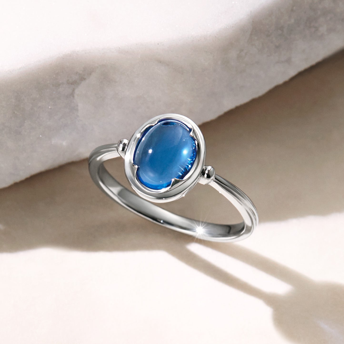 925 Sterling Silver Blue Quartz Ring [Fragrance] - Product Image