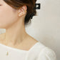 925 Sterling Silver Blue Topaz Coral Fish Ear Cuff - Model Image