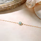 10K Blue Topaz Bracelet [Luminous Flow] (Yellow Gold) - Product Image