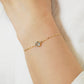 10K Blue Topaz Bracelet [Luminous Flow] (Yellow Gold) - Model Image