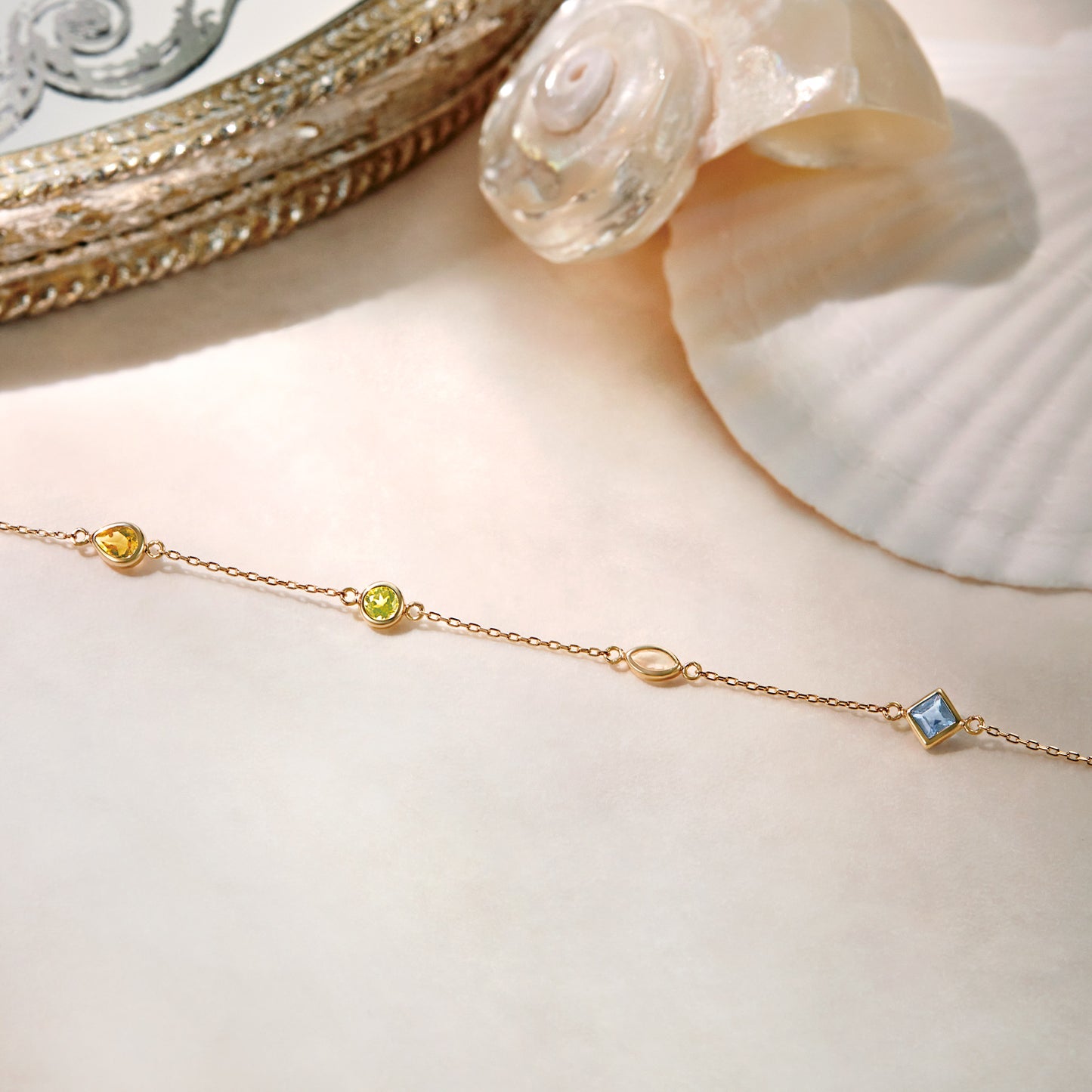 10K Multicolor Bracelet [Sunlit Coast] (Yellow Gold) - Product Image