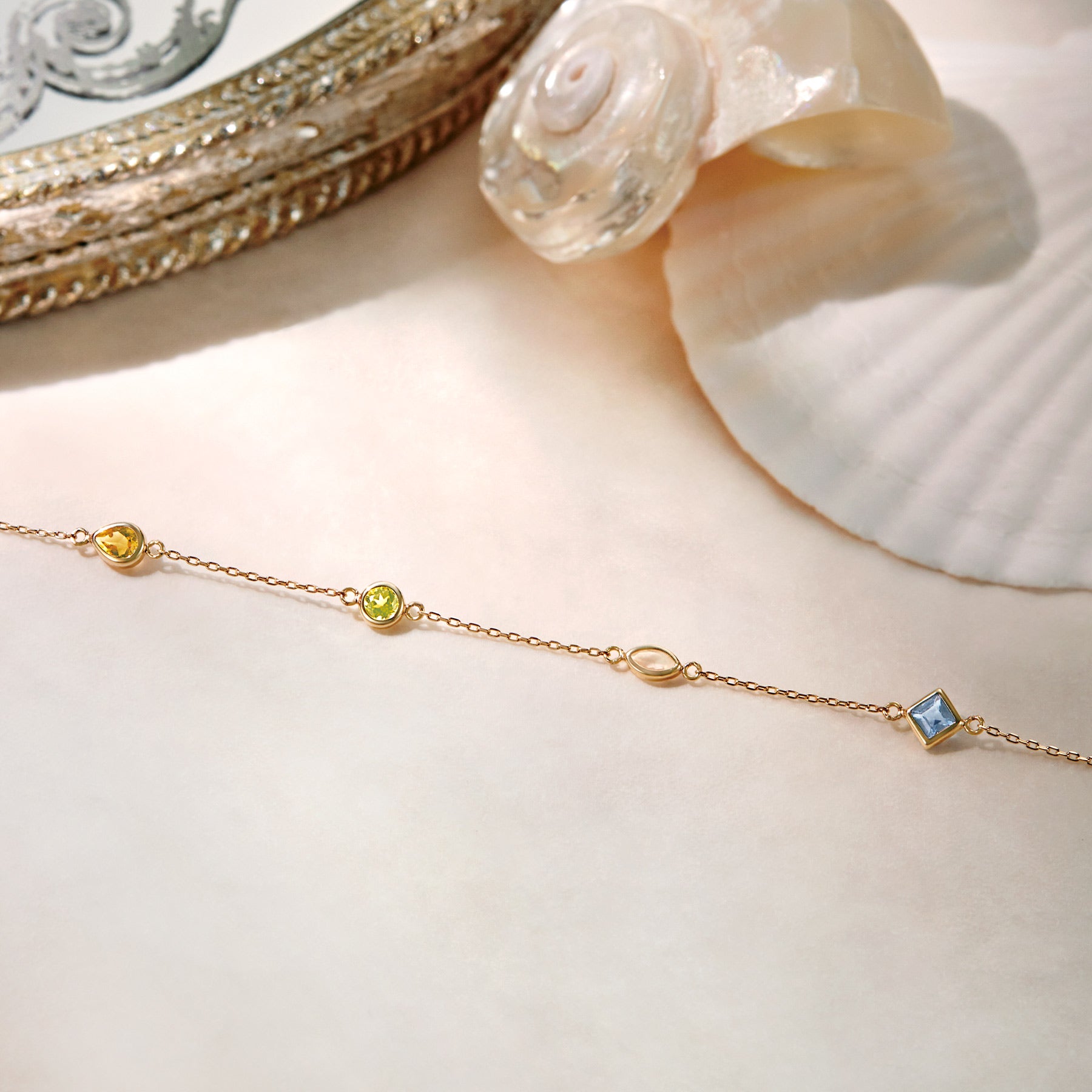 10K Multicolor Bracelet [Sunlit Coast] (Yellow Gold) - Product Image