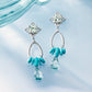 10K / 925 Sterling Silver Blue Zircon Earrings [Sea Glass] - Product Image