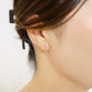 18K/10K Diamond Mini Flower Earrings (Yellow Gold) - Model Image