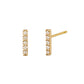 18K/10K Diamond 5-Stone Bar Earrings (Yellow Gold) - Product Image