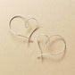 Gold Filled Twisted Heart Earrings (Platinum Plated) - Product Image