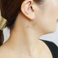 Gold Filled Twisted Heart Earrings (Platinum Plated) - Model Image