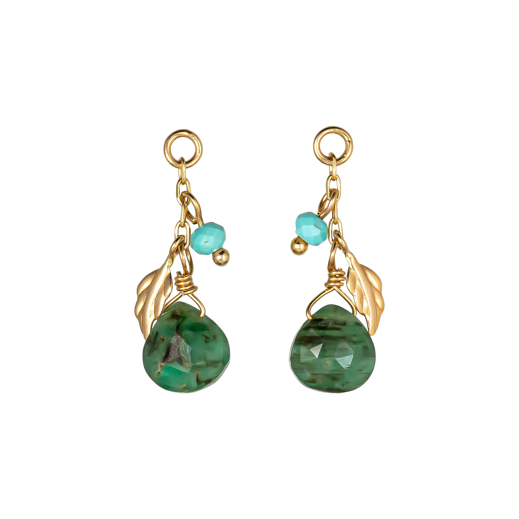 [Palette] 10K Emerald Charms (Yellow Gold) - Product Image