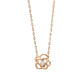 10K Diamond Openwork Flower Necklace (Rose Gold) - Product Image
