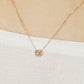 10K Diamond Openwork Flower Necklace (Rose Gold) - Model Image