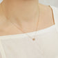 10K Diamond Openwork Flower Necklace (Rose Gold) - Model Image