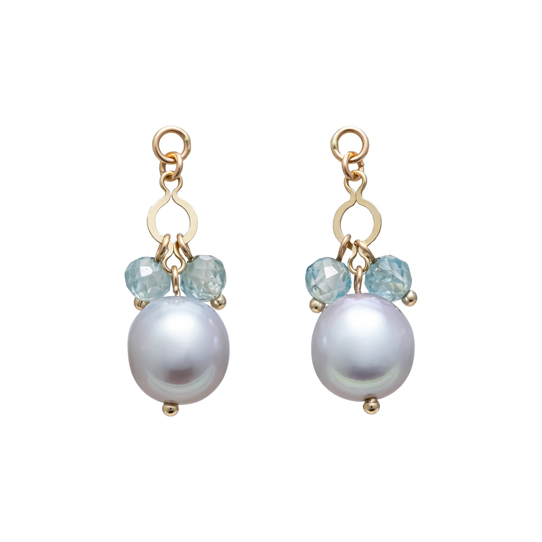[Palette] 10K Grey Pearl Charms (Yellow Gold) - Product Image