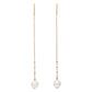 18K/10 Akoya Pearl Chain Type Earrings (Yellow Gold) - Product Image