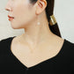 18K/10 Akoya Pearl Chain Type Earrings (Yellow Gold) - Model Image