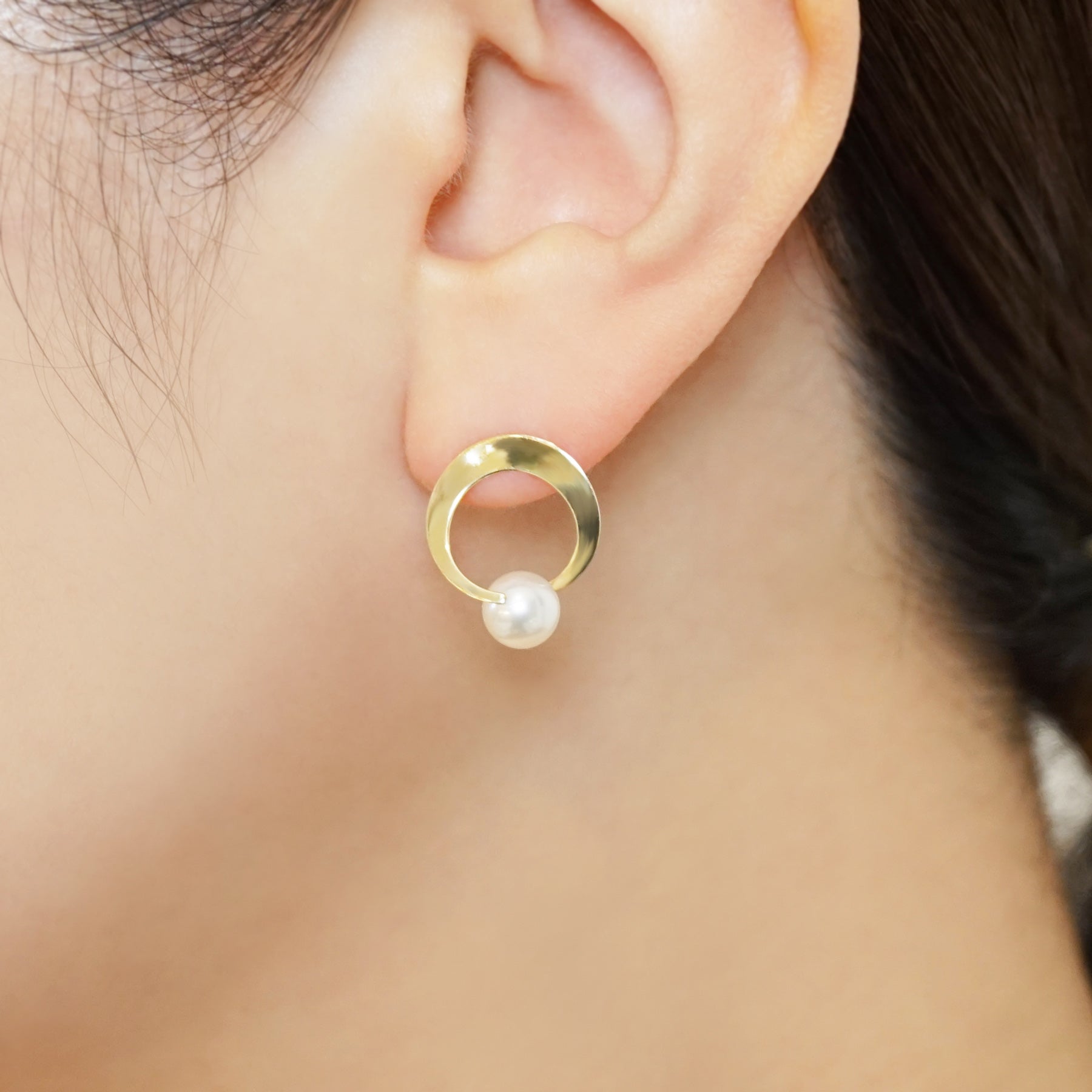 [Golden dew]18K☆Darjeeling (Pearl) 7.5 mm Single Earring Golden dew]18K☆Darjeeling (Pearl) 7.5 mm Single Earring