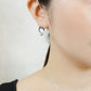 14K/10 Akoya Pearl Circle Design Earrings (White Gold) - Model Image