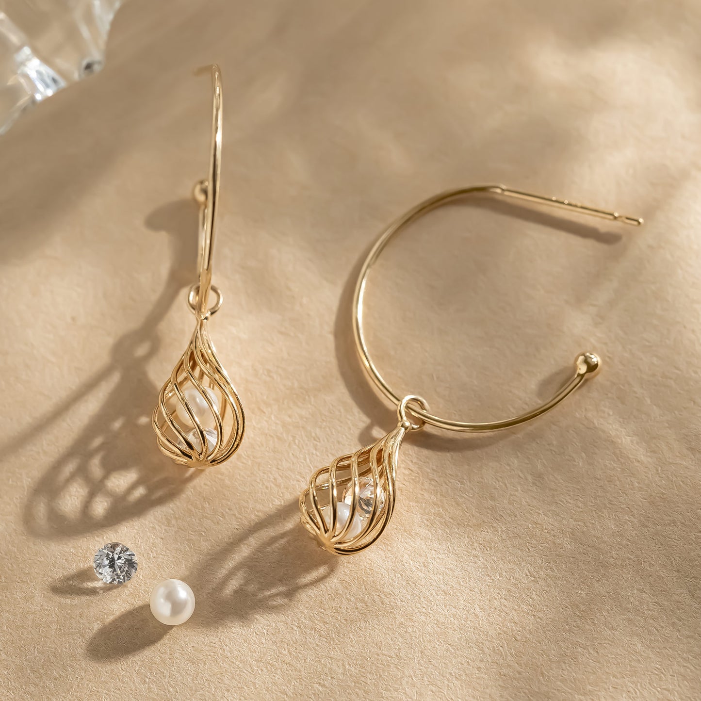 [Pannier] 18K/10K Freshwater Pearl Dew Drop Earrings (Yellow Gold) - Product Image