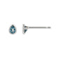 [Second Earrings] Platinum London Blue Topaz Dew Drop Earrings - Product Image