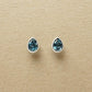 [Second Earrings] Platinum London Blue Topaz Dew Drop Earrings - Product Image