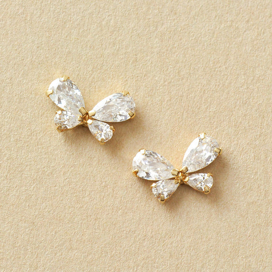 10K Butterfly Stud Earrings (Yellow Gold) - Product Image