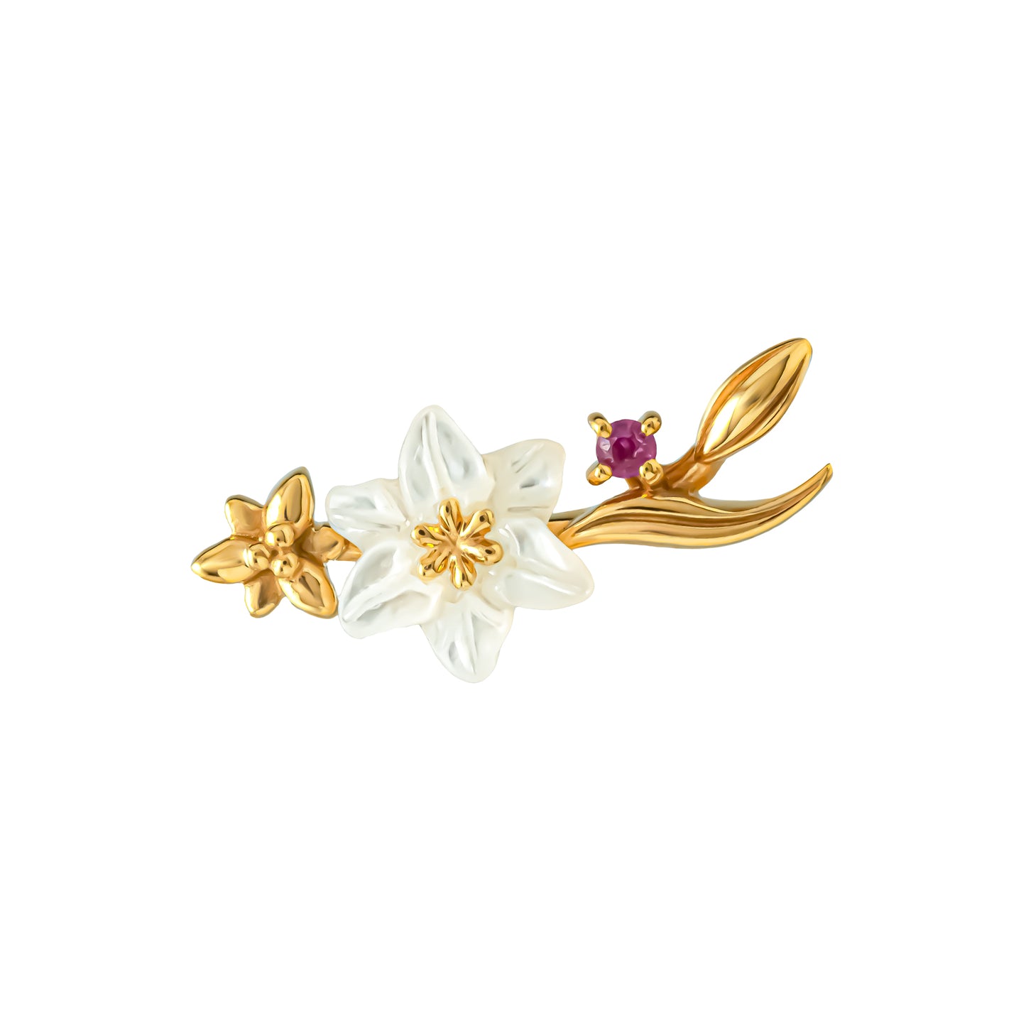 [Birth Flower Jewelry] July - Lily Single Earring - Product Image