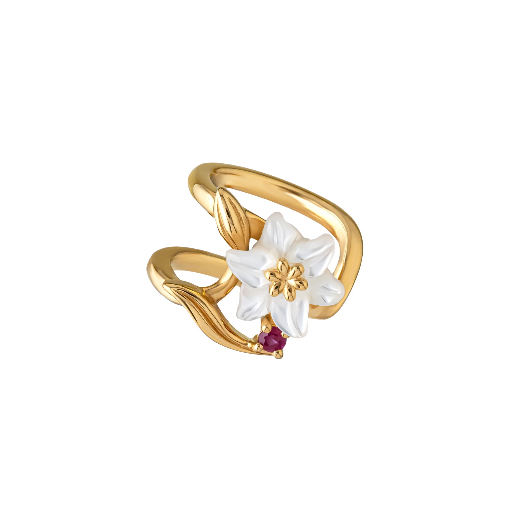 [Birth Flower Jewelry] July - Lily Ear Cuff - Product Image