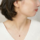 10K Rhodolite Garnet Heart Love Earrings (Yellow Gold) - Model Image