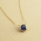 10K Iolite Solitaire Necklace (Yellow Gold) - Product Image