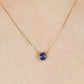 10K Iolite Solitaire Necklace (Yellow Gold) - Model Image