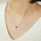 10K Iolite Solitaire Necklace (Yellow Gold) - Model Image